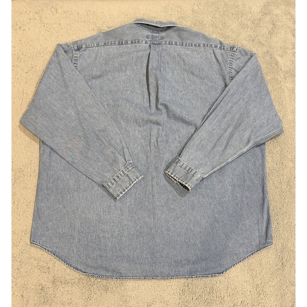 Polo by Ralph Lauren Light Denim Button-Down Shirt with Red Pony - Picture 8 of 10